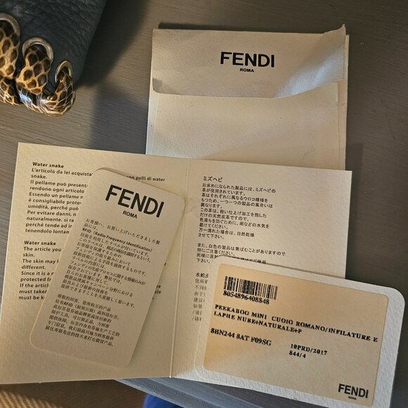 Fendi Peekaboo Mini Selleria Python whipstitch limited edition - Picture 13 of 16